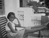 Sitting with raised legs