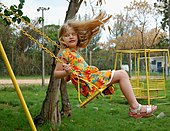 Sitting on a swing