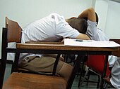 Students in Thailand sitting in a classroom