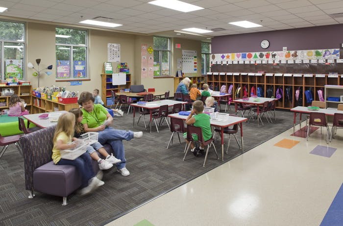 Classroom in a Council Bluffs Community School District school. 