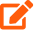 Orange Edit Pencil Icon