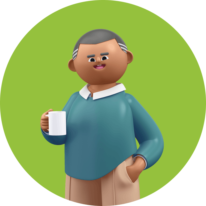 Illustration of teacher holding a coffee mug